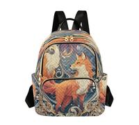 OWFKAY Zaino da scuola per ragazze e donne, per adolescenti, università, liceo, casual, piccolo, piccolo, borsa per libri, zainetto, S A Majestic Fox, Una volpe maestosa, S