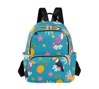 OWFKAY Zaino da scuola per ragazze e donne, per adolescenti, università, scuola superiore, casual, mini piccolo zaino per libri borsa da giorno S con motivo tucano, Motivo tucano, M