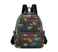 OWFKAY Zaino da scuola per ragazze e donne, per adolescenti, università, scuola superiore, casual, mini piccolo zaino per libri, borsa da giorno, S Dreamy Love Pattern, Motivo Amore da sogno, S