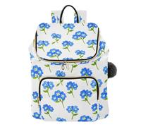 OWFKAY Zaino da viaggio da donna, alla moda, antifurto, non ti scordar di me, fiori da donna, scuola, lavoro, casual