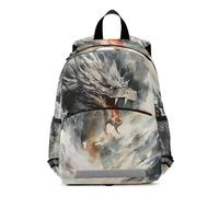 OWFKAY Zaino per bambini con disegno di drago, zaino per la scuola per bambini e ragazzi, piccolo