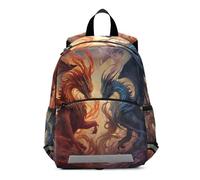 OWFKAY Zaino per bambini con doppio drago, zaino per la scuola per bambini e ragazzi, piccolo