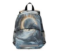 OWFKAY Zaino per bambini con drago argentato, zaino per la scuola per bambini, piccolo