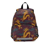 OWFKAY Zaino per bambini con drago cinese e nuvola, zaino per la scuola per bambini e bambine, piccolo