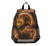 OWFKAY Zaino per bambini con drago dorato per bambini, zaino per la scuola per ragazzi e bambini, piccolo