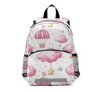 OWFKAY Zaino per bambini con mongolfiera e nuvole per bambini, zaino per la scuola per ragazze e bambini, piccolo