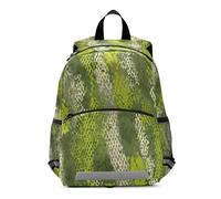 OWFKAY Zaino per bambini con pelle di serpente verde per bambini, zaini per la scuola per ragazzi ragazze zaino per bambini piccolo