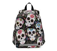 OWFKAY Zaino per bambini con teschio "Day of the Dead", zaino per la scuola per bambini e bambine, piccolo