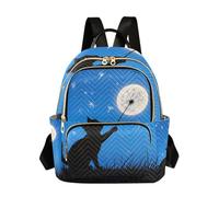 OWFKAY Zaino piccolo da donna con gatto e dente di leone e luna, mini zaino per la scuola, da viaggio, antifurto, casual, Gatto Tarassaco Luna, M, Zaino da donna