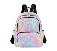 OWFKAY Zaino piccolo da donna con ghepardo leopardato arcobaleno mini borsa da scuola da viaggio antifurto casual, Ghepardo leopardo arcobaleno, M, Zaino da donna