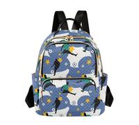 OWFKAY Zaino piccolo da donna, con giocatori di calcio, mini borsa per la scuola, da viaggio, antifurto, casual, Calciatori, S, Zaino da donna