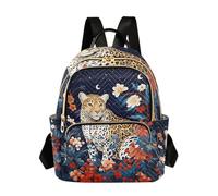OWFKAY Zaino piccolo da donna con leopardo ghepardo, mini borsa per la scuola, da viaggio, antifurto, casual, Leopardo ghepardo, S, Zaino da donna
