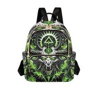 OWFKAY Zaino piccolo da donna con teschio e testa di drago, mini zaino per la scuola, da viaggio, antifurto casual, Teschio testa di drago, S, Zaino da donna