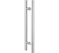 OWIEN Grande maniglia porta scorrevole for la doccia a due lati, impugnatura a spinta in vetro, impugnatura della porta del fienile, facile da installare(Silver,60cm/2ft)
