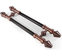 OWIEN Impugnatura porta antim -spusta antica da 60/80 cm for cancello esterno interno, impugnatura for porta scorrevole in acciaio inossidabile, a doppia faccia(Red bronze,60cm/2ft)