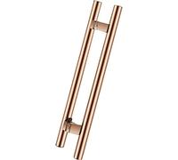 OWIEN Manico a spinta in acciaio inossidabile spazzolato maniglie della porta rotonda liscia da 24 "/31" for la porta del fienile scorrevole(31"x19.6")