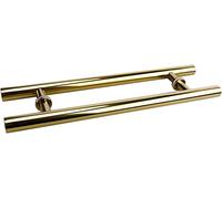 OWIEN Manico a traino della porta, manico a forma H a doppio lato H for porta scorrevole, cancello, capannone, garage, acciaio inossidabile(Oro,60cm/24in)