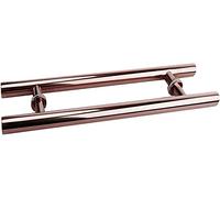OWIEN Manico a traino della porta, manico a forma H a doppio lato H for porta scorrevole, cancello, capannone, garage, acciaio inossidabile(Rose Gold,80cm/31in)