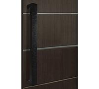 OWIEN Manico della barra a spinta di entrata nera, impugnatura for porta scorrevole a doppio lato in acciaio inossidabile commerciale, interno o esterno(60cm/2 ft)