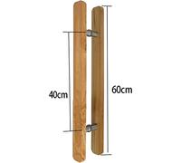 OWIEN Manico della porta a doppia faccia, impugnatura a spinta in legno con connettore in acciaio inossidabile, for ingresso/vetro/ufficio/negozio/negozio(60x40cm)