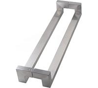OWIEN Manico della porta del fienile rustico for porta scorrevole, 24/31 in tiro a doppia parte del fienile, for il garage for l'ingresso dell'ufficio for la casa(Silver,80cm/2.6ft)