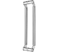 OWIEN Manico della porta del fienile scorrevole, impugnatura for porta di accesso a forma rotonda in acciaio inossidabile commerciale for negozio di ufficio, 24 pollici/31,5 pollici(Silver,60cm/24in)