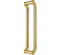 OWIEN Manico della porta del fienile scorrevole, impugnatura for porta di accesso a forma rotonda in acciaio inossidabile commerciale for negozio di ufficio, 24 pollici/31,5 pollici(Oro,60cm/24in)