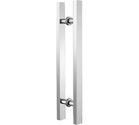OWIEN Manico della porta del fienile scorrevole, manico a traino della porta in vetro inossidabile for il negozio di uffici commerciali di ingresso(80 * 60cm)