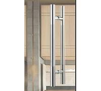 OWIEN Manico della porta della barra rotonda, impugnatura commerciale di spinta in acciaio inossidabile di grado-304, stile a scala, 24 "/31"(80x60cm)