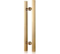 OWIEN Manico della porta scorrevole a forma quadrata, 50/60/80 cm maniglie for trappola pesante, for la porta esterna interna in vetro doccia(Oro,50cm/1.6ft)