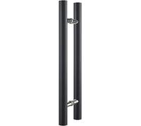 OWIEN Manico della porta scorrevole a scorrimento rotondo rustico, maniglia della porta di accesso a forma, for cancello esterno interno, 15,7 "/23,6" /31.5 "(Black,40cm/1.3ft)