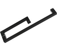 OWIEN Manico della porta scorrevole del fienile a due lati, a 9 a forma di spinta in acciaio inossidabile manico della porta, adattarsi alla porta in legno della porta di vetro(Matte Black)