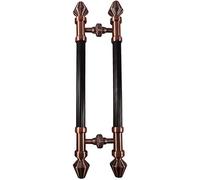 OWIEN Muova della porta anteriore retrò, a doppio lato H Push Pull Port Himpora, acciaio inossidabile, adatto alla porta in legno della porta di vetro(Red Bronze,80cm/2.6ft)