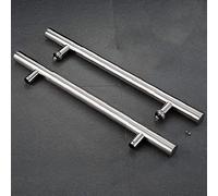 OWIEN Porta della porta del fienile, tra tiri di vetro in acciaio inossidabile commerciale di grado-304 for impieghi pesanti, maniglia del cancello for capannoni di cancelli(50x30cm)