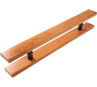 OWIEN Porta della stalla scorrevole in legno rustico manico for porta del garage/porta della fattoria in vetro, manico della porta anteriore in legno H -faggio(80cm/2.6ft)