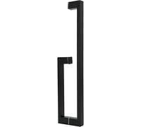 OWIEN Porta scorrevole della porta in legno/vetro a forma quadrata, doppia porta in legno in vetro a doppio uso, maniglia moderna della porta(Matte Black)