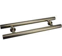 OWIEN Push tira la maniglia della porta, maniglia porta scorrevole in acciaio inossidabile in bronzo for porte esterne, design a due lati, rotondo(60cm/24in)