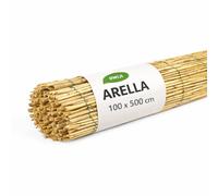 OWIJI Arella Bamboo Da Esterno Frangivista Per Recinzione 100 x 500 cm Giardino Arelle Bambu Naturale Coperture Decorazione Terrazzo Privacy Ombreggiante Diametro 4/6 mm Colore Filato Assortito