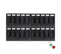 OWIJI Cassetta Postale Esterno Condominiale Made in Italy Antracite 20 Posti Scompartimenti Dimensioni 104 x 18 x 60 cm Apertura Frontale Interno Verticale Casa Ufficio