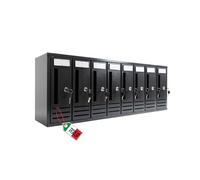 OWIJI Cassetta Postale Esterno Condominiale Made in Italy Antracite 8 Posti Scompartimenti Dimensioni 82 x 18 x 30 cm Apertura Frontale Interno Verticale Casa Ufficio