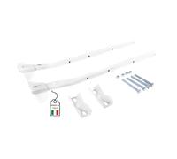 OWIJI Stendipanni Balcone Esterno 56 Cm Aste Fisse Universale Piastre Antitorsione Interno Ferro Stendibalcone Bianco Attacco Balcone Ringhiera Stendino Stendibiancheria da Balcone