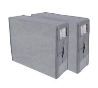 OWill 2 Pezzi Contenitori Sottoletto,scatole sotto letto contenitore con finestra e maniglia,contenitori per armadio salvaspazio,Scatole Armadio Pieghevole per Vestiti,Coperte e Piumoni