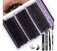 OWill 270 Ciuffetti Ciglia Finte Kit 60D 80D 100D Cluster Lashes con Colla