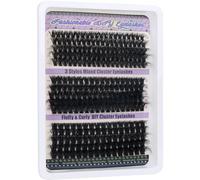 OWill 270 Pezzi Ciglia Finte Ciuffetti Extension Ciglia D Curl 10-18mm 60+80+100D Ciglia Finte Naturali Kit Extension Ciglia Fai da Te per Principianti