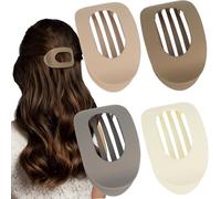 OWill 4 Pezzi Pinze Capelli Donna,Fermaglio Capelli Donna Eleganti,Mollette capelli piatte,Fermagli capelli donne con capelli fini per capelli dal design curvo per capelli sottili e spessi