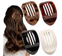 OWill 4 Pezzi Pinze Capelli Donna,Fermaglio Capelli Donna Eleganti,Mollette capelli piatte,Fermagli capelli donne con capelli fini,Fermaglio per capelli dal design curvo per capelli sottili e spessi