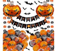 OWill 54 In 1 Halloween Decorazioni, Decorazioni Halloween Casa, Addobbi Halloween, Decorazioni Halloween, Palloncini Halloween, Decorazioni Halloween Bambini, Pipistrelli, Palloncini, Zucche