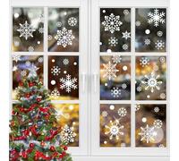 OWill Adesivi Natalizi per Finestre, 480 PCS Decorazioni Natalizie per La Casa, Vetrofanie e Addobbi Di Natale