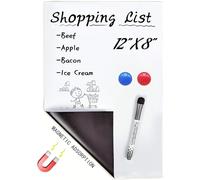 OWill Lavagnetta Magnetica Frigorifero,a4 Lavagna Magnetica Frigo con 2 Magneti + 1 Penna,Lavagna Magnetica Cancellabile a Secco per Promemoria,Bacheca,Whiteboard per Domestiche,Aule e Uffici