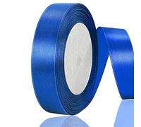OWill Nastro Raso,Nastri Raso blu in Poliestere 20 mm x 22 m Double Face, Nastro Regalo Nastro Decorativo per Decorazione Torte,Matrimoni,Battesimo